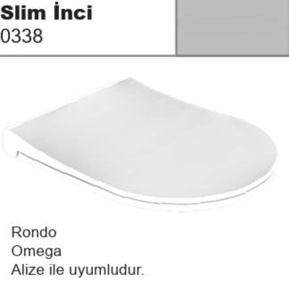 TURAVİT SLIM İNCİ KLOZET KAPAĞI KOD: 0338